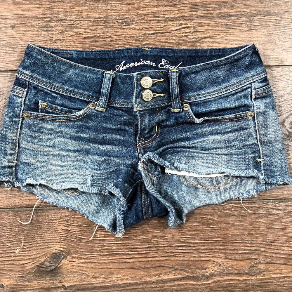 Low Rise Denim Shorts